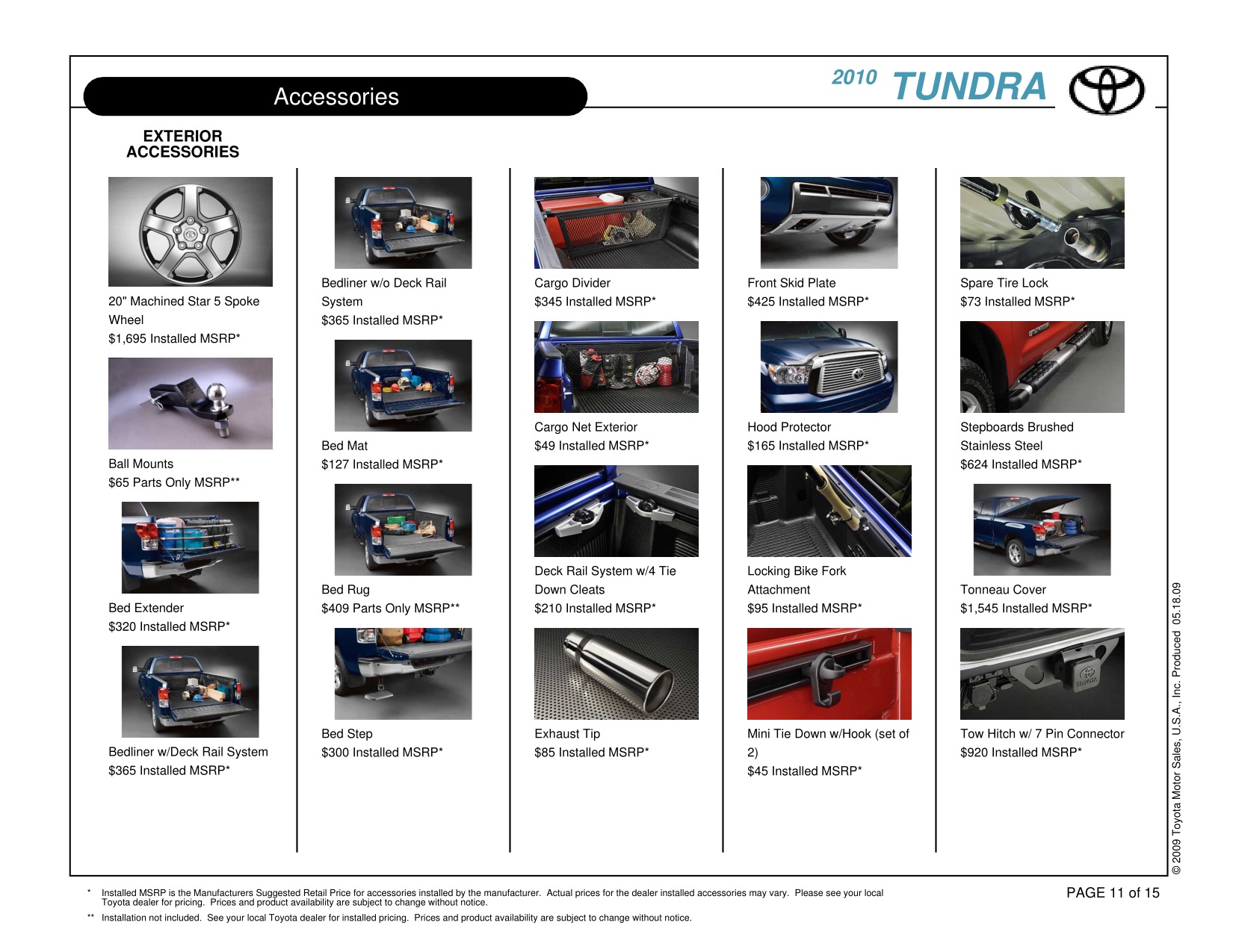 2010 Toyota Tundra CM 4x4 Brochure Page 3